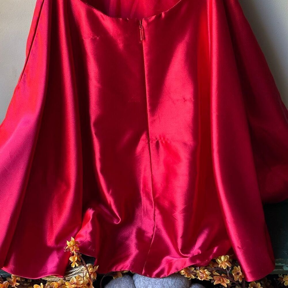 Sherri Hill red dress size 4 fit and flare‎ sleeveless formal prom event party - Picture 7 of 13